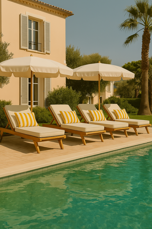 Cushion Square Cap Estel Miel Doux Striped 45 x 45 cm